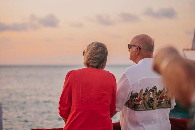 Aruba Sunset Sail with Caribbean Dinner and Live Music - Dinner is served while the catamaran is moored