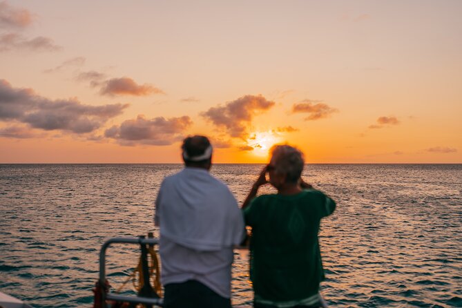 Aruba Sunset Sail with Caribbean Dinner and Live Music - Sailing toward Eagle Beach and the lighthouse
