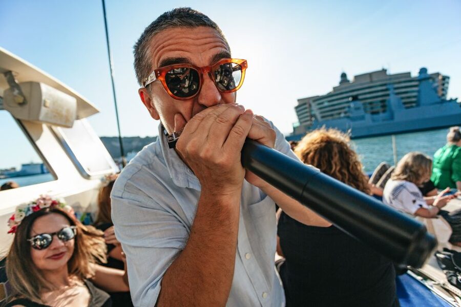 Barcelona: Sunset Catamaran Cruise with Live Music - Drinks at the onboard bar