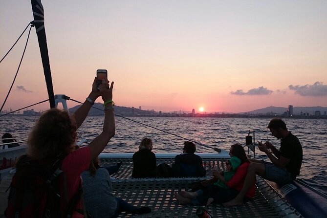 Barcelona Sunset Live Jazz Music Cruise - Sunset views toward Montjuïc and the city