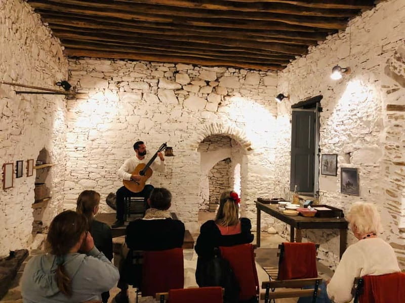 Classical guitar concert in a historic olive press - An old olive press with room for music