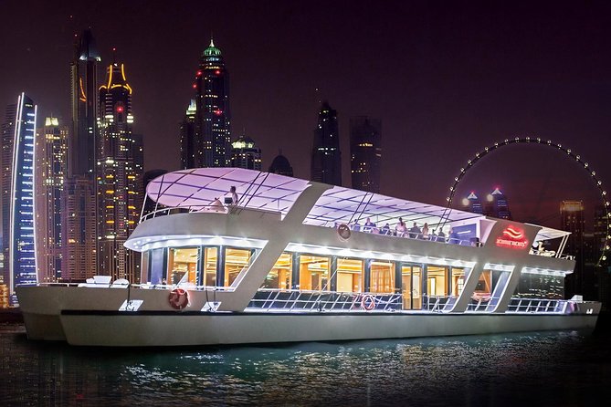 Dubai Marina Dinner Cruise with Live Music & Open Bar - The route through Dubai Marina