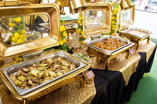 Dubai Marina Dinner Cruise with Live Music & Open Bar - Dinner: international buffet with a live pasta station