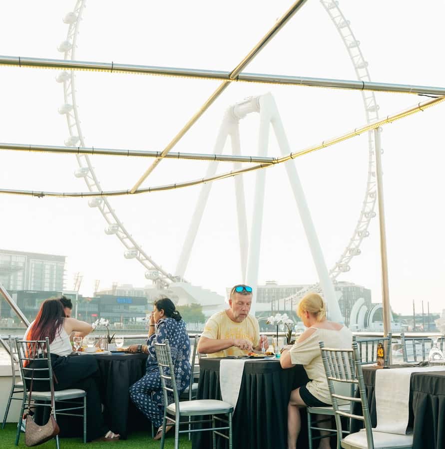 Dubai: Sunset or Dinner Cruise with Live Music & Open Bar - Dinner: a broad buffet with useful live stations