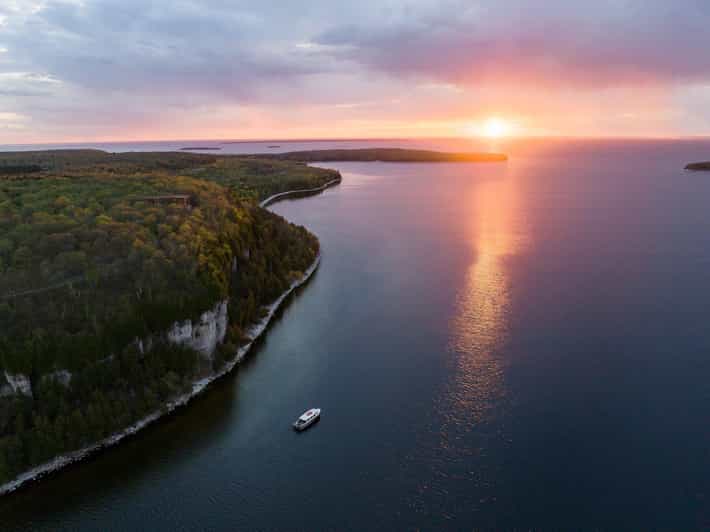 Fish Creek, WI: Sunset Live Music Cruise - The changing route around the islands