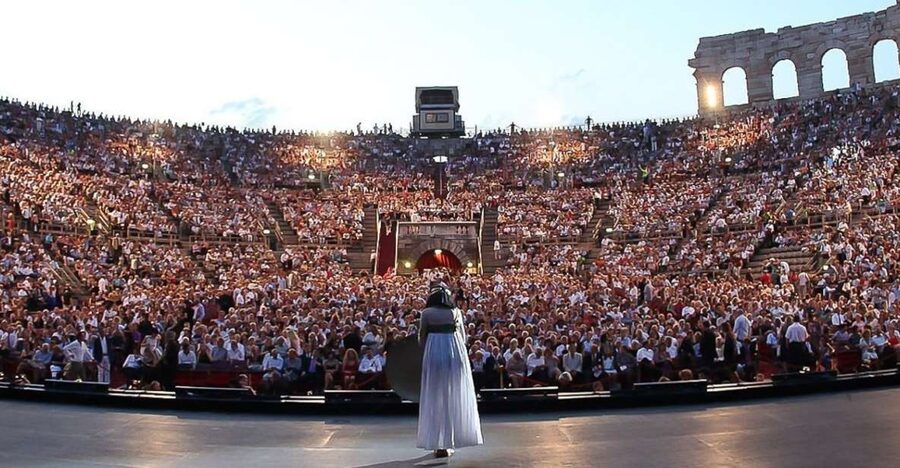 From Lake Garda: Verona Arena Opera Ticket with Transfer - Walking from the coach to the city center