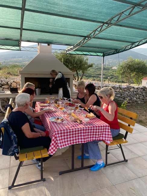 Kastela: Wine & Olive Tasting Tour w/Delicacies & Live Music - A Dalmatian spread under the pergola