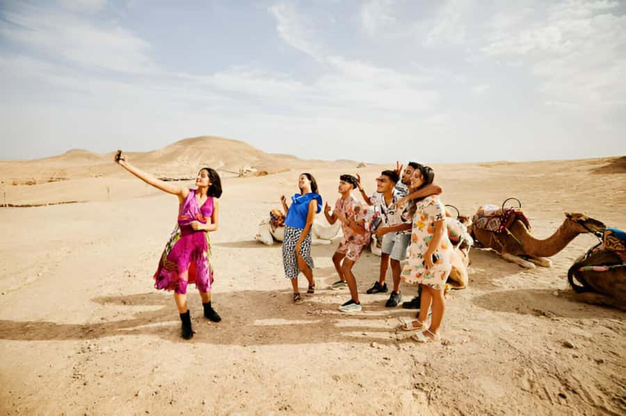 Marrakech: Agafay Desert Dinner, Live Music & Fire Show - The camel ride: a short desert highlight