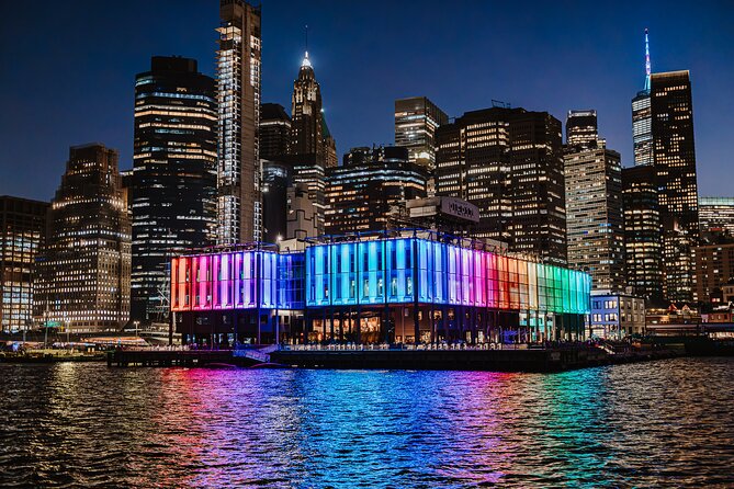New York City Dinner Cruise on Luxury Yacht with Live Music - Lower Manhattan, One World Trade Center, and the tip of Manhattan
