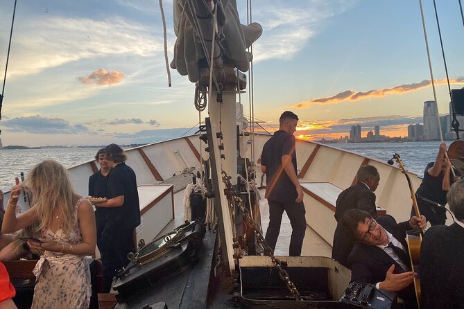 New York City Sunset Jazz Sail aboard Clipper City - Sunset beside the Statue of Liberty