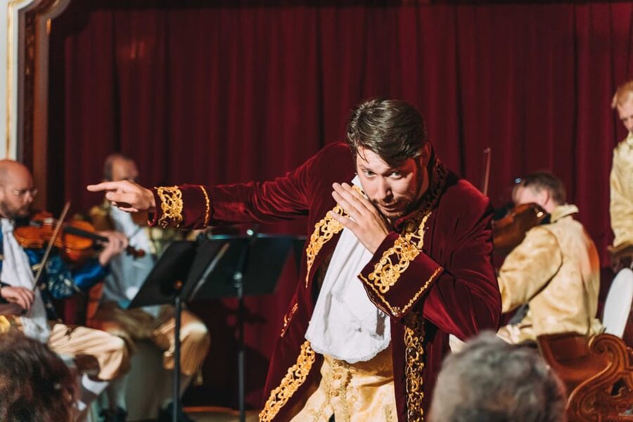 Prague: Mozart Ballroom Concert Ticket with 3-Course Dinner - Choosing your seat, balcony, or private box