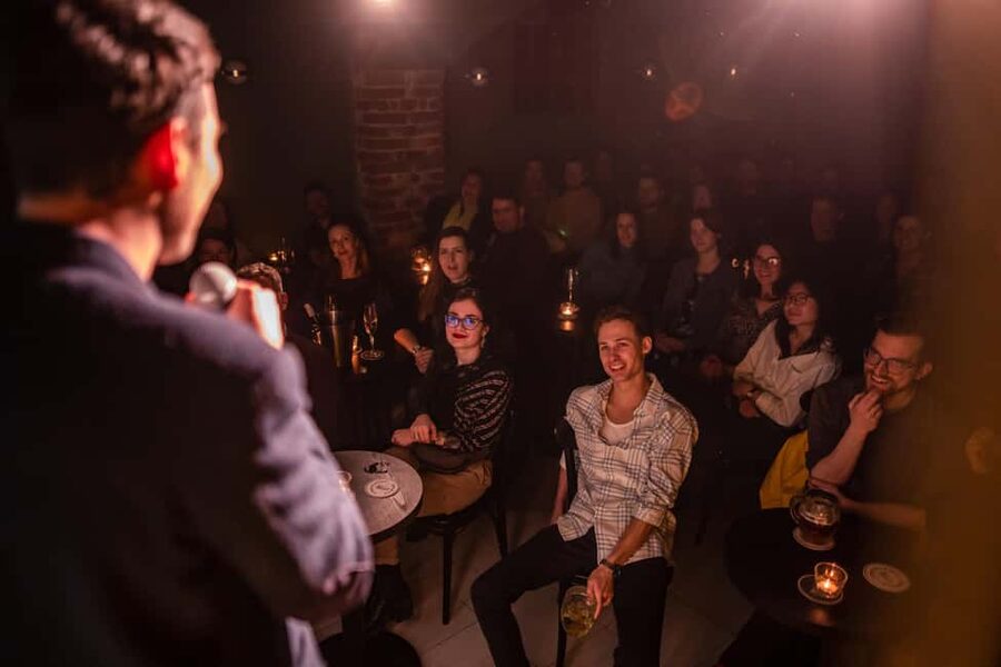 Prague: Sunday Live Music & Stand-Up Comedy Night in English - The bar and lounge extend the evening