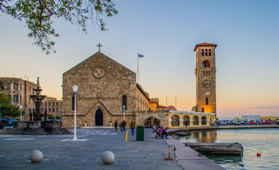 Rhodes: Guided Rhodes City By Night with Live Music & Dinner - The Odeon Ancient Theater in a compact visit