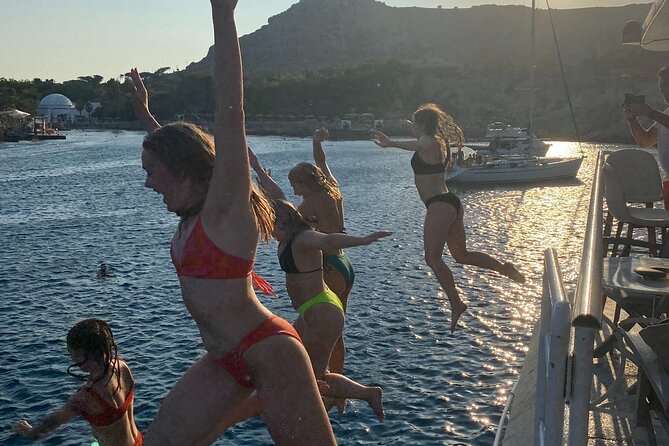 Rhodes Sunset Cruise - Swim and Dine w/ Live Music & Sunset! - Kallithea Springs for an afternoon swim