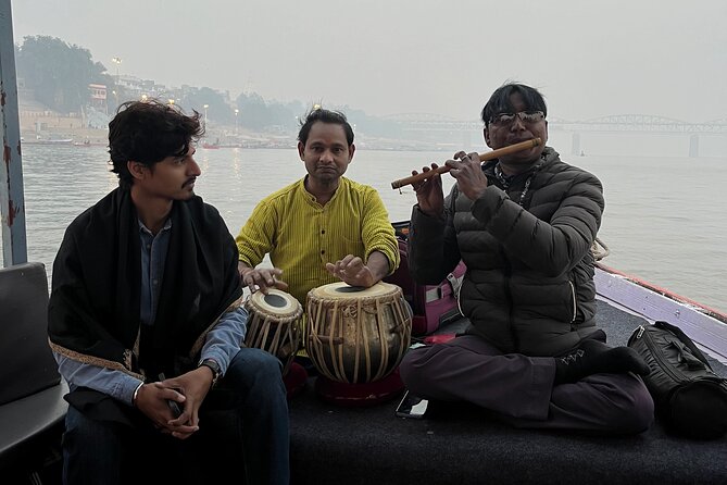 Romantic Sunrise Boat with Live Banaras Gharana Classical music - Manikarnika Ghat and respectful observation