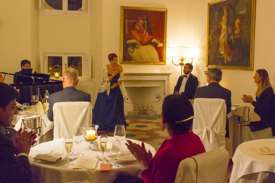 Rome: Dinner and Opera Performance at Palazzo Pamphili - The Innocenzo X Hall and palace setting