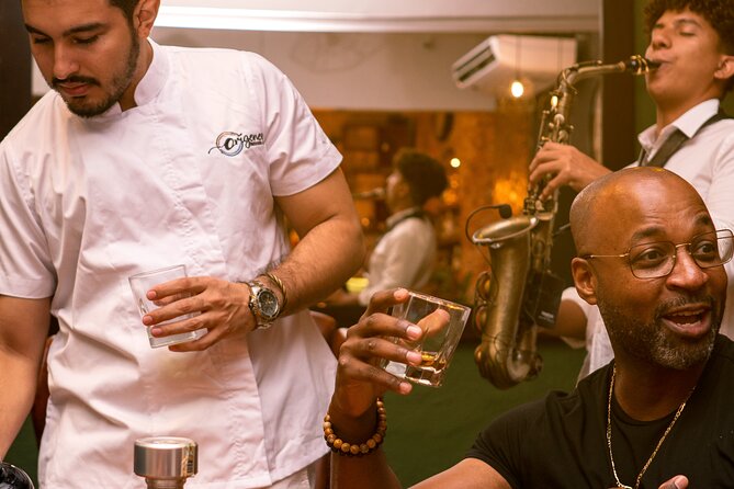 Rum & Rhythms a premium rum tasting with live music - A five-piece band, not background music