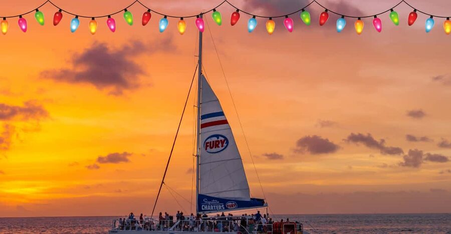 St Augustine: Nights of Lights Sail w Live Music& Sunset Opt - Choosing sunset or a fully dark departure