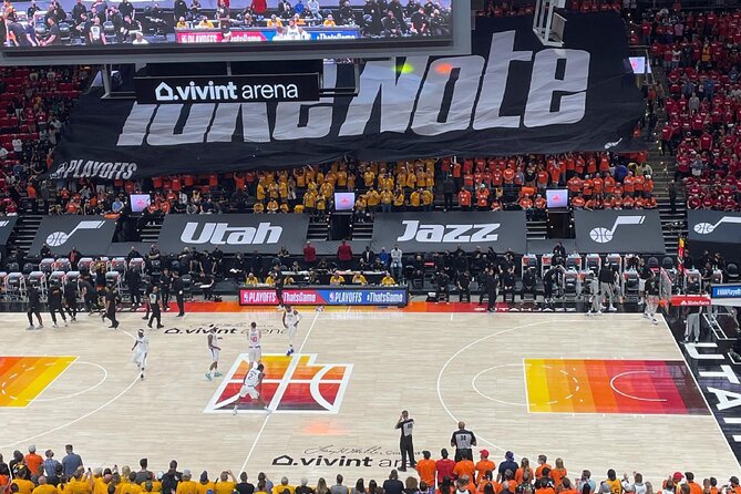 Utah Jazz Basketball Game Ticket at Delta Center - Pairing the game with Salt Lake Citys mountains