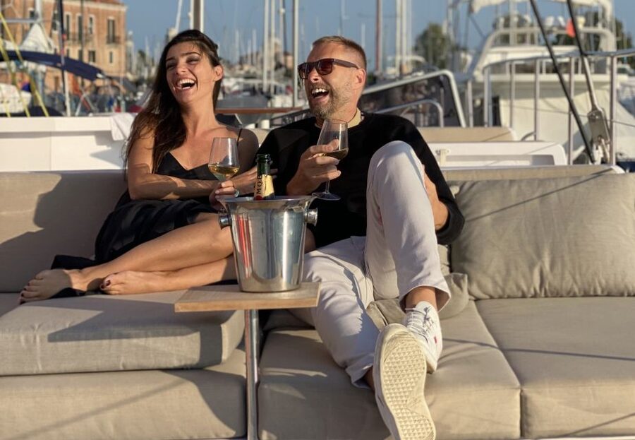 Venice: Golden Hour Cruise with Classical Music & Cocktail - Boarding a catamaran built for comfort