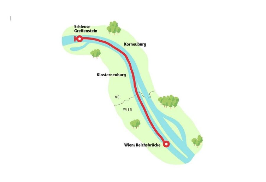Vienna: 3.5-Hour Danube Cruise with Live Music & BBQ Buffet - Leaving Reichsbrücke and seeing modern Vienna