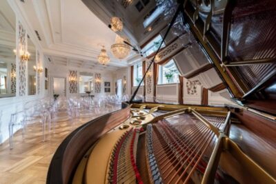 Chopin Concert Ticket With Glass of Champagne